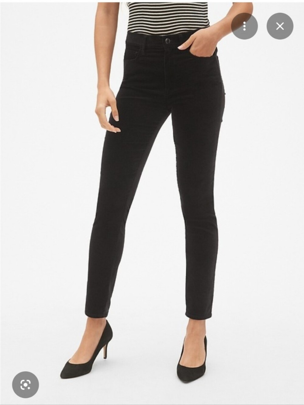 Gap Black Velvet True Skinny Super High Rise 30